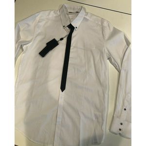 Antony Morato Movie Star Long Sleeve Dress Shirt 52 XL Bianco